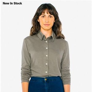 American Apparel jersey button-up